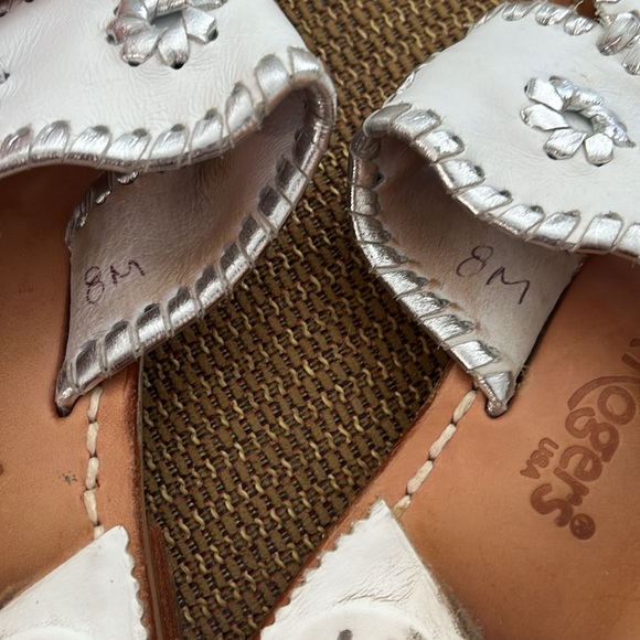 White and silver Jack Rogers sandals - Picture 3 of 3